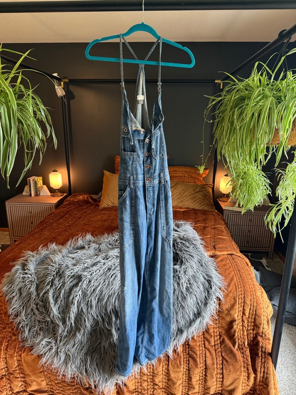 Anthropologie Blue Denim Overalls Jumpsuit